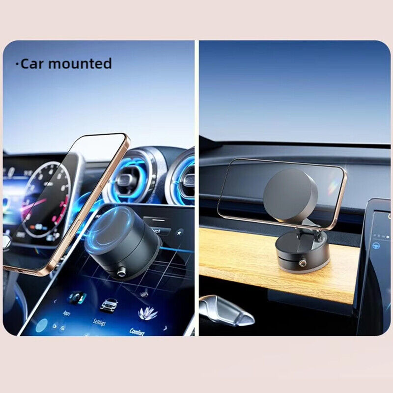 NEW Vacuum Magnetic Suction Cup Car Phone Holder Stand Car Mount 360 Rotation
