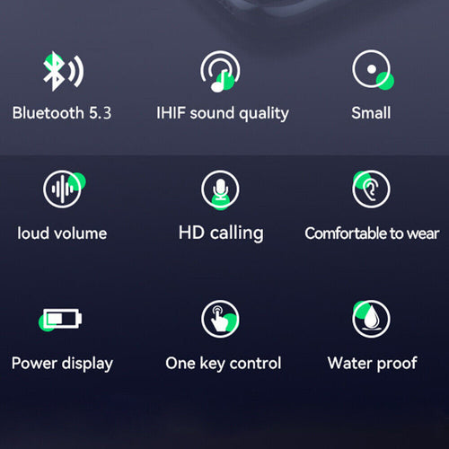 Bluetooth 5.3 Headphones In Ear Wireless TWS Sport Headphones IPX-5 With Microphone De